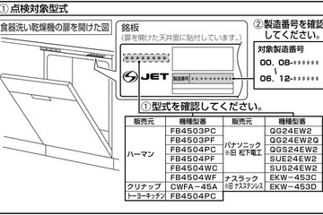 食洗機に焼損や発煙の恐れ…事故を受けハーマンが無償点検 画像