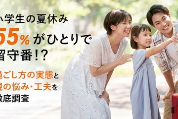 【夏休み2025】55％が1人で留守番…小学生の実態と親の悩み 画像