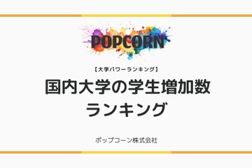 大学の学生数増加ランキング、1位は1,500人増の芸術系大学 画像