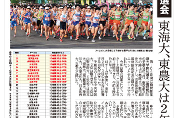 箱根駅伝予選会、中央学院大がトップ…立教大は10位通過 画像