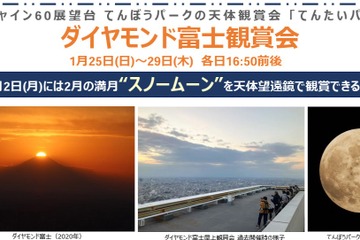 1年で数日だけの絶景「ダイヤモンド富士」観賞会…サンシャイン60展望台 画像
