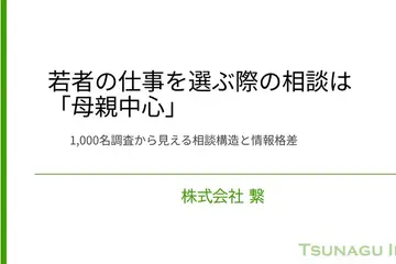 15歳～24歳の仕事選び、母親への相談が中心…情報の閉鎖性が課題に 画像