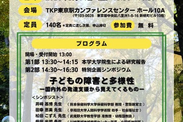 武蔵野大「言語聴覚カンファレンス」3/14…専門家4名が登壇 画像