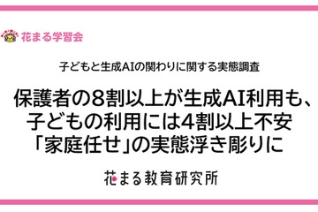 子供の生成AI利用、保護者5割が前向きも使わせ方に悩み…花まる教育研究所 画像