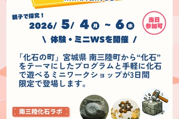 【GW2026】南三陸の化石発掘を東京で…親子で体験5/4-6 画像