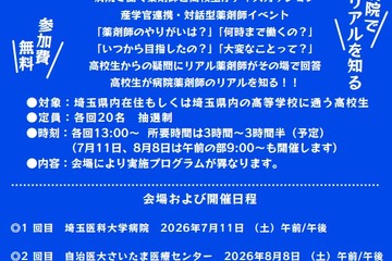 城西大学薬学部、高校生向け「リアル薬剤師」全4回 画像