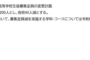 【高校受験2028】熊本県、県立高の募集定員見直し…熊本・第二など5校で各40人減 画像