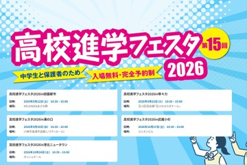 【高校受験】高校進学フェスタ9-10月…神奈川・東京5会場 画像
