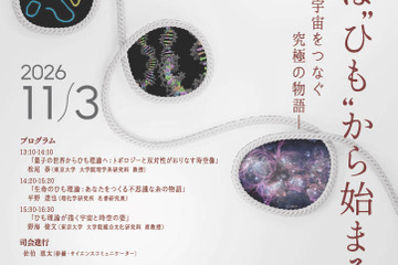 素粒子・生命・宇宙をつなぐ「ひも理論」公開講座11/3 画像