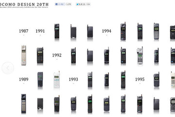 歴代携帯電話をドコモの特設サイトで公開、1987年発売の日本初ハンディタイプも 画像