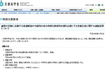 ADHDなどの発達障害、小中学校に6.5％在籍の可能性…文科省調査 画像