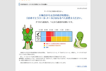 おめでとうコール・メールはなるべく控えて…タツとヘビがお願い 画像