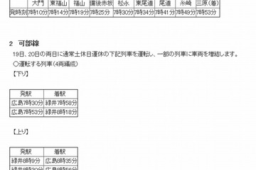 【センター試験2013】JR西日本 、広島などで臨時列車を運行 画像