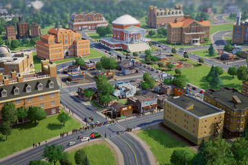 都市運営シミュレーションゲーム「シムシティ」に教育版、近代都市の構造を学ぶ 画像