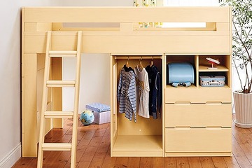 ベッド下で収納家具を自由にレイアウトできる子ども用システムベッド登場 画像