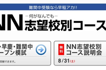早稲アカの何がなんでも志望校別コース、講座説明会とプレオープン模試を開催 画像