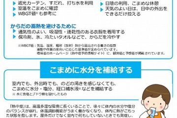 厚労省「熱中症予防のために」リーフレット作成 画像