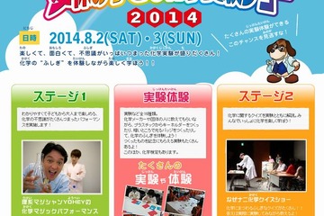 【夏休み】子ども化学実験ショー、8/2-3小学生対象に実験体験やマジック 画像