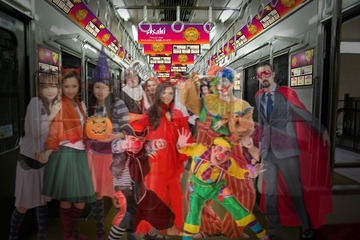 東急東横線で史上初の車内ハロウィン仮装コンテスト10/25 画像