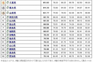 自治体サイトの使いやすさ、千葉・栃木・山梨が上位 画像