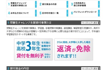 東京都は塾費用20万円貸付け、進学で返済免除ほか…受験生支援 画像