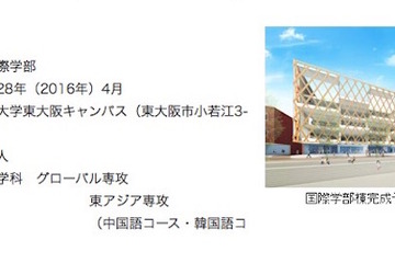 近畿大学、ベルリッツと連携した「国際学部」2016年4月新設 画像