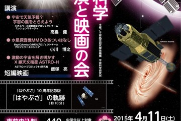 「宇宙科学講演と映画の会」4/11に中学生以上440名を無料招待 画像