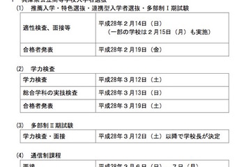 【高校受験2016】兵庫県公立高校の入試日程発表、一般入試は3/12 画像