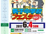 【中学受験2018】29校参加「東京私立男子中学校フェスタ2017」6/4 画像