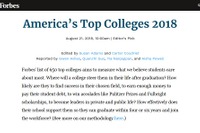 Forbes、2018年の米大学ランキング…STEM系分野の躍進いかに 画像