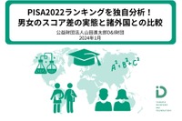 PISA2022の男女スコア差を独自分析…山田進太郎D&I財団