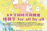 情報学の魅力を中高生へ…東大ら国立8大学の共同イベント3/15