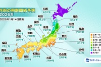 花粉飛散量は平年比128%、2026年は北日本で大幅増加の予想