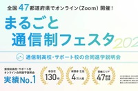 【高校受験】通信制高校オンライン合同説明会10/17から…全国対象
