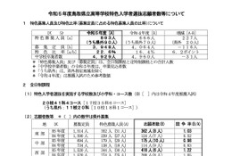 【高校受験2023】鳥取県立高、新設の特色選抜出願状況…倉吉東2.60倍