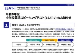 【高校受験2025】中学校英語スピーキングテスト「ESAT-J YEAR3」に…11/24実施