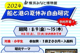 【夏休み2024】小学生対象「船と港の自由研究」横浜みなと博物館