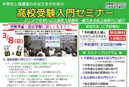 【高校受験】千葉県「高校受験入門セミナーin柏」3/8 画像