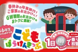 【春休み2026】JR九州、子供100円乗り放題きっぷ発売…GWも利用可 画像