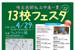 【中学受験】埼玉西部私立中高一貫13校フェスタ4/29 画像