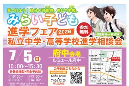 【中学受験】【高校受験】みらい子ども進学フェア府中7/5 画像