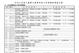 【高校受験2027】三重県立高入試、前期2/2-3・後期3/9