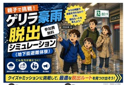 【夏休み2026】親子でゲリラ豪雨脱出に挑戦、都内の小学4-6年生募集 画像