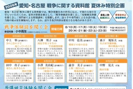 【夏休み2026】戦争体験を次世代に語る特別企画…8月名古屋 画像