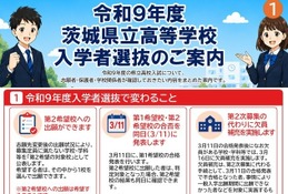 【高校受験2027】茨城県立高入試、実施細則を公表…学力検査2/25 画像
