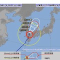 台風15号の経路図