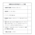 「試験当日の所持品チェック欄（出典：大学入試センター「受験上の注意」）