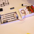 山崎教育システムの回路設計教育工作キット。回路を扱った教材の展示はEDIX2016でもここだけ