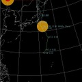 台風予想進路図（気象庁発表）　8月16日正午現在　　画像：国際気象海洋（株）提供