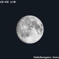 2016年9月15日21時の「中秋の名月」のシミュレーション　（c） アストロアーツ
